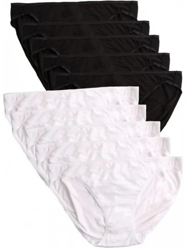Panties So Smooth Modal Low Rise Bikini | Panty | 10 Pack - Black White - CQ180RQR5M7 $80.85
