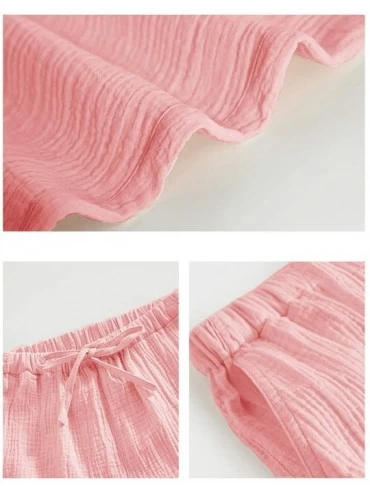 Bottoms Women's Classic Stretch 100% Cotton Knit Pajama Bottom Lounge Pants - Style2-pink - CD18KNAICZQ $15.06