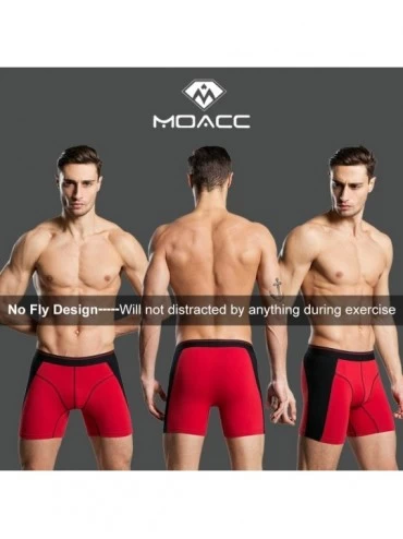 Boxer Briefs 4-Pack Men's No Ride Up Boxer Brief for Men Fly Front with Pouch Classic Stripe Regular Long S M L XL - Boxer 7 ...