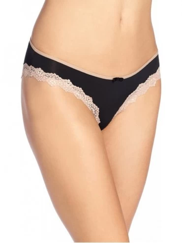 Panties Intimates Women's Emily Sheer Micro Hipster Panty - Black Sand - C7110N10OEF $16.90