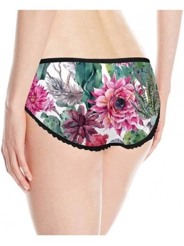 Panties Watercolor Boho Cactus Flower Floral Women's Panties Sexy Classic Briefs Underwear (XS-2XL) - Design 4 - C918KQN6ER0 ...