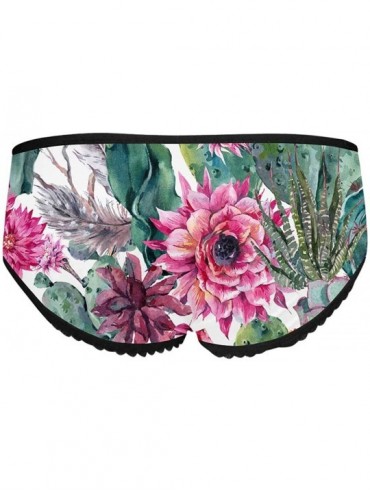 Panties Watercolor Boho Cactus Flower Floral Women's Panties Sexy Classic Briefs Underwear (XS-2XL) - Design 4 - C918KQN6ER0 ...