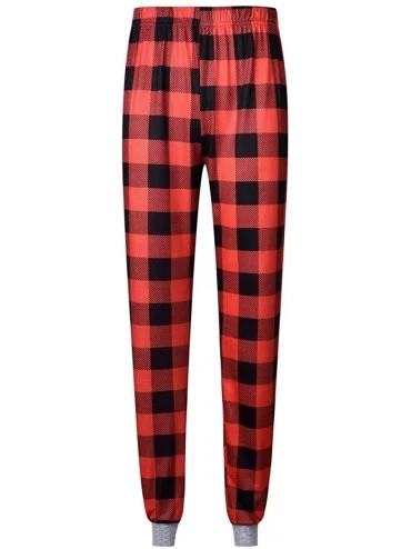 Sleep Sets Family Matching Christmas Pajamas Sets Deer Printed Long Sleeve TeePlaid Pants Loungewear Sleepwear - Men - CW192U...