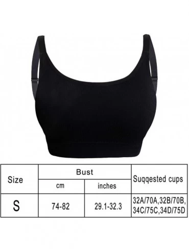 Camisoles & Tanks 4Pcs Mini Camisole Bra Comfort Bras for Women and Girls Black - C418XAGLDIY $8.06