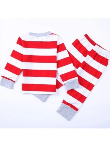 Sleep Sets Family Christmas Matching Pajama Sets Sleepwear Winter Warm Nightwear - Kid - C518YKU42RE $19.08
