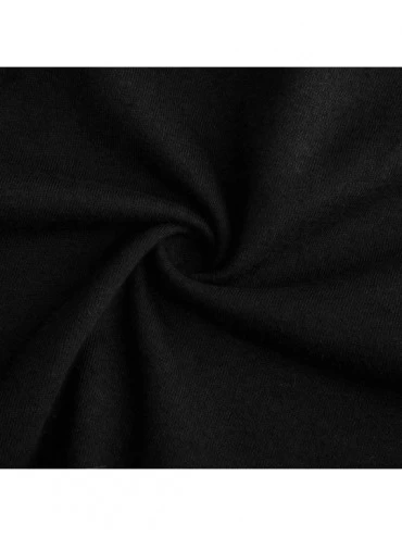 Thermal Underwear Fashion Women's O-Neck Short Sleeve Plus Size Cotton T-Shirt Casual Top - T-black - C719644AQZU $15.96