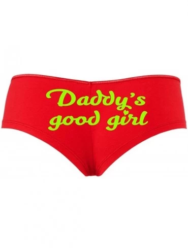 Panties Daddys Good Girl Cute Sexy Red Boyshort Panties DDLG BDSM CGLG - Lime Green - C918STY94T6 $26.99