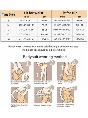 Shapewear Womens Shapewear Tummy Control Waist Trainer Bodysuit Girdles Extra Firm Control Compression Seamless - Nude - CM18...