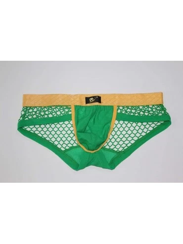 Briefs Men's Underwear Light Low Rise Sexy Mesh Briefs - Green - CC18AGGWMH9 $10.71