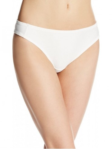 Panties Womens Petite-Plus-Size Seamless Microfiber Low-Rise Thong Panty - Ivory - CG11EO6P0GR $36.60