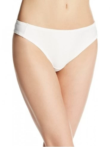 Panties Womens Petite-Plus-Size Seamless Microfiber Low-Rise Thong Panty - Ivory - CG11EO6P0GR $32.73
