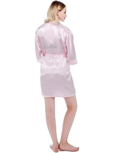 Robes Bridesmaid Robes Sleepwear Robe Bride Robes Pyjama Robe Female Nightwear Bathrobe - Light Pink Bridesmai - C319C95IGSG ...