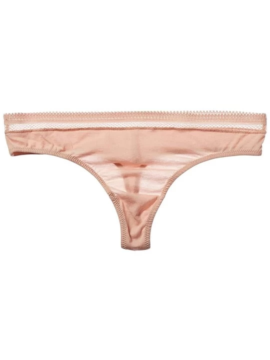 Panties Women's Pure Pima Thong PCT101 - Pale Pink - C818S5QSC0Z $21.64