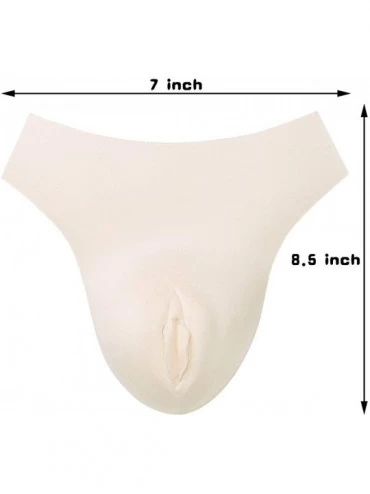 Briefs Men's Transgender Transvestite Shemale Camel Fake Inside Pads Hiding Gaff Briefs Panty - Nude&type D - C518NWXQSA5 $13.59