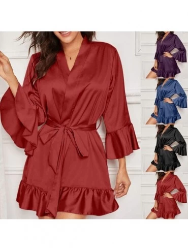 Nightgowns & Sleepshirts Womens Sleepshirt Nightgown Soft Sleeping Shirts Loungewear Nightshirts - Black - CL199CGTEQT $11.55