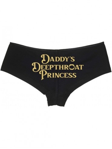 Panties Daddys Deepthroat Princess Sexy DDLG Black Boyshort Panties - Sand - C9194Y0SOI4 $18.08