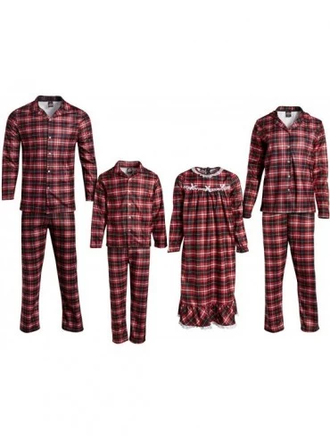 Sets Family Matching Christmas Plaid Flannel Pajama Set (Mom- Dad & Kids) - Boys/Girls - CH18YAHNGCC $20.63