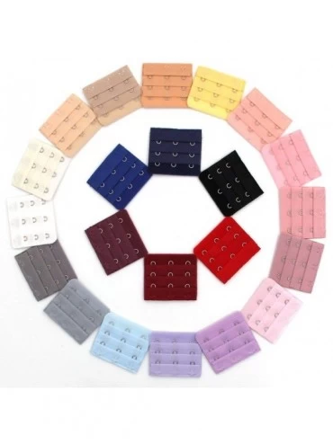 Accessories 22 pcs Assorted Colors Women 3-Hook 3 Rows Spacing Bra Extender Strap - C511E3K8ANX $9.96