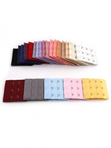 Accessories 22 pcs Assorted Colors Women 3-Hook 3 Rows Spacing Bra Extender Strap - C511E3K8ANX $9.96