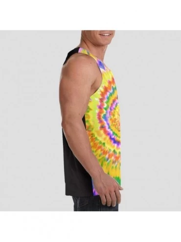 Undershirts Men's Fashion Sleeveless Shirt- Summer Tank Tops- Athletic Undershirt - Tie Dye - C019D86U4QL $22.59