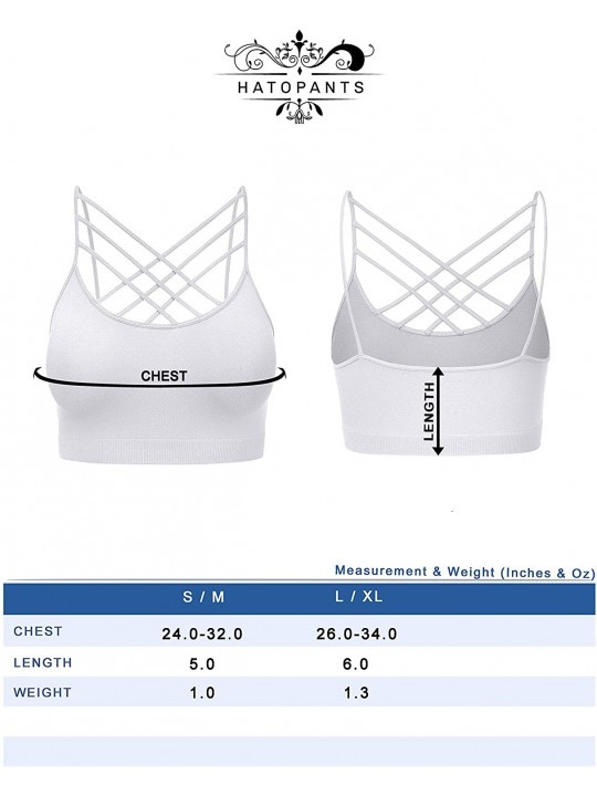 Women's Novelty Bras Seamless Triple Criss-Cross Front Bralette Sports ...
