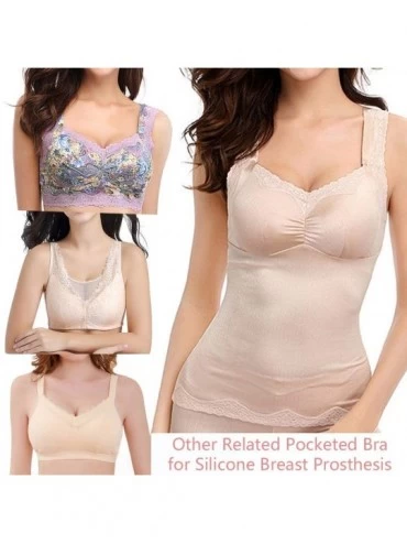 Accessories Mastectomy Bra for Women Silicone Breast Prosthesis with Pockets Everyday Bra - Skin - C818ST3ZUIE $16.15