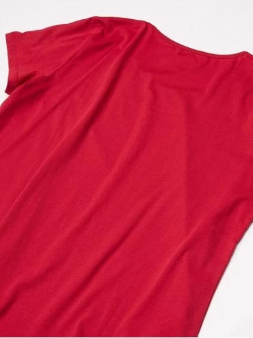 Tops Women's Short Sleeve Top with Heart Screenprint - Berry Bliss - C912I8QEV0J $14.76
