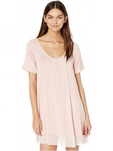 Nightgowns & Sleepshirts Women's Sleepwell with Temptech Short Sleeve Nightgown Sleepshirt - Calming Rose - CT18IMSX20N $56.24