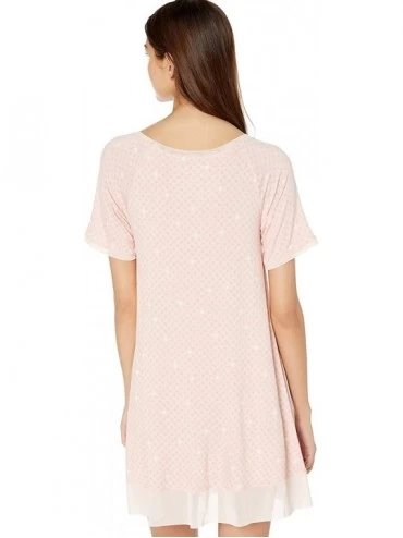 Nightgowns & Sleepshirts Women's Sleepwell with Temptech Short Sleeve Nightgown Sleepshirt - Calming Rose - CT18IMSX20N $20.93