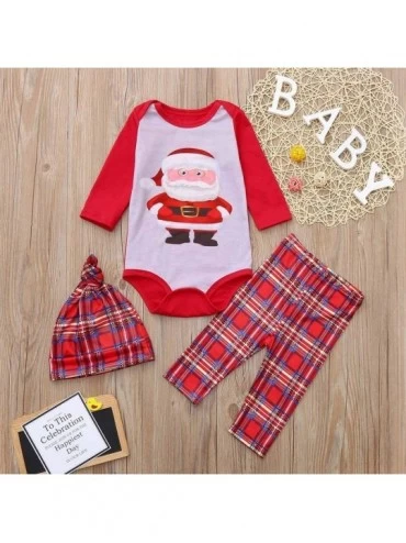 Sleep Sets Christmas Pajamas for Family- Merry Christmas Santa Classic Plaid Matching Family Xmas Pajama Set - Baby-red - CX1...