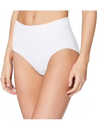 Panties Women's Natural Comfort Cotton High Waist Brief Panty 21375 - White - C318WH838RQ $26.79