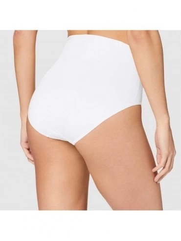 Panties Women's Natural Comfort Cotton High Waist Brief Panty 21375 - White - C318WH838RQ $26.79