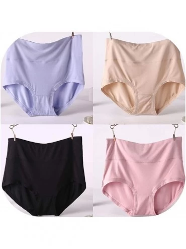 Panties 4Pcs/Lot Underwear Women High Waist Panties Plus Size L-7Xl Lingerie Comfortable Viscose Briefs Interior - 12 - CV18S...