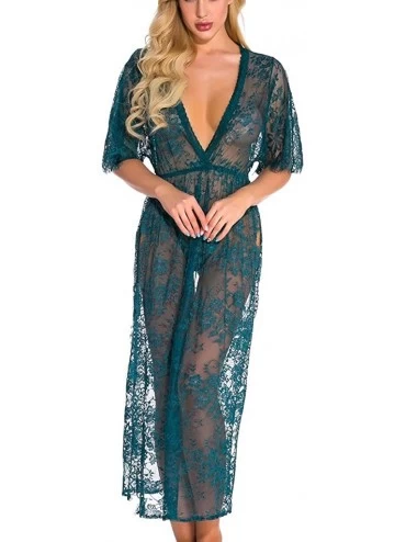 Baby Dolls & Chemises Sexy Lingerie for Women Lace Teddy Lingerie Deep V Open Plus Size Nightgown Underwear Pajamas Perspecti...