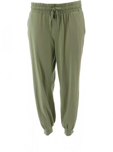 Bottoms Loungewear Petite Knit Jogger Pants A286476 - Dusty Green - C318CZTOR4Z $53.40