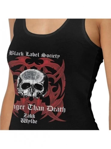 Camisoles & Tanks Black Label Society Womans Sexy Tank Comfortable Cool Vest Tshirts Black - Black - C319DDZILLC $22.79