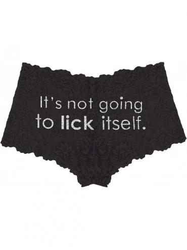 Panties Funny Sayings Panties for Women - Humorous Panty for Bachelorette Party - Underwear Gifts for Women - Black Lace Boys...