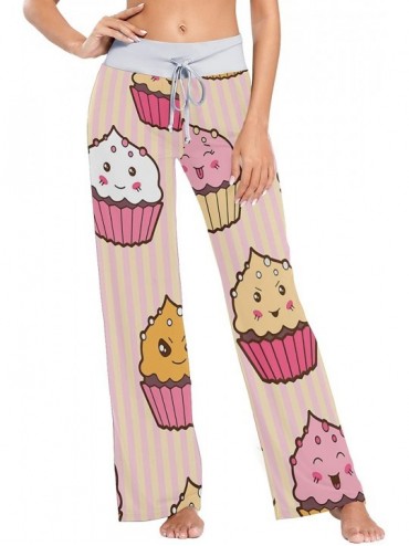 Bottoms Cute Cake Womens Pajama Pants Loose Long Lounge Sleepwear Yoga Gym Trousers - CC19DWGZXTN $63.55