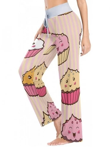 Bottoms Cute Cake Womens Pajama Pants Loose Long Lounge Sleepwear Yoga Gym Trousers - CC19DWGZXTN $28.82