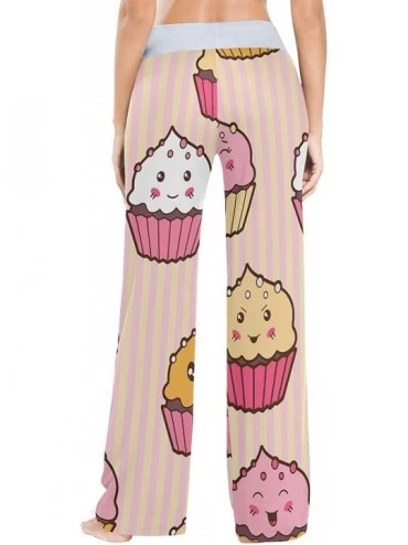 Bottoms Cute Cake Womens Pajama Pants Loose Long Lounge Sleepwear Yoga Gym Trousers - CC19DWGZXTN $28.82