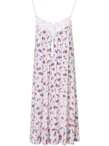 Nightgowns & Sleepshirts Women's Summer Slip Dress Pajama Sleepwear Uni Size for S-M RHW2382 - Print2 - CQ11AEQKUKV $18.99