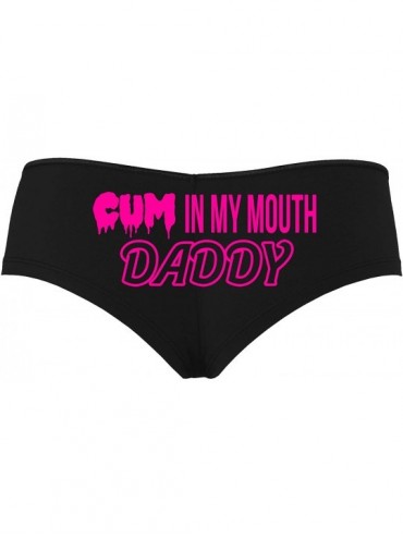Panties Cum in My Mouth Daddy Oral Blow Job Black Boyshort Panties - Hot Pink - C8195D5EXE8 $29.49