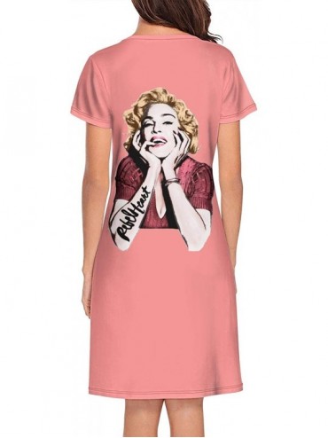 Nightgowns & Sleepshirts Madonna-Sexy-Rebel-Heart- Soft Nightgowns Long Nightdress Sleepshirts Nightwear for Women Girls - Wh...