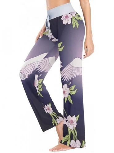 Bottoms Women's Fashion Yoga Pants Palazzo Casual Print Wide Leg Lounge Pants Comfy Casual Drawstring Long Pajama Pants - Sea...