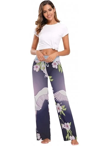 Bottoms Women's Fashion Yoga Pants Palazzo Casual Print Wide Leg Lounge Pants Comfy Casual Drawstring Long Pajama Pants - Sea...