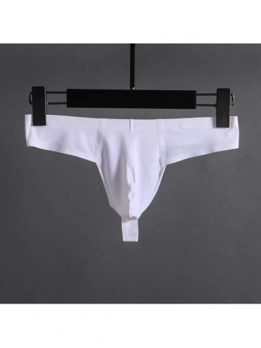 G-Strings & Thongs Sexy Underwear Men G Strings Thongs Ice Silk Semi Transparent Low Waist Pouch SeamlT Panties Man M XL - Re...