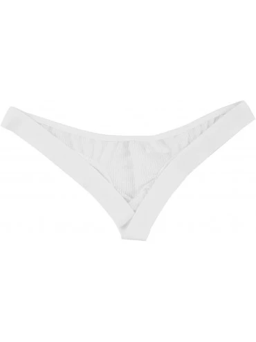 G-Strings & Thongs Mens See-thorugh Mesh Low Rise Mini Jockstrap Pouch Briefs G-String Thong Underwear - White - CP1903D8IC9 ...