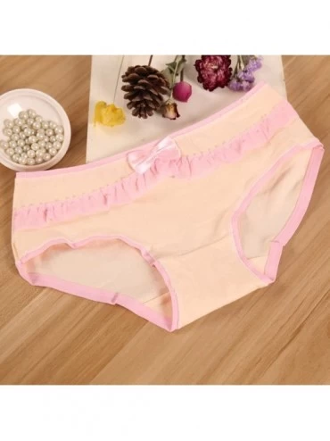 Panties Girls' n Cotton Brief Underwear Bikini Lingerie Panty - 6 Pack 3508 for 8-12 Girls - CL188EWGS4T $21.03