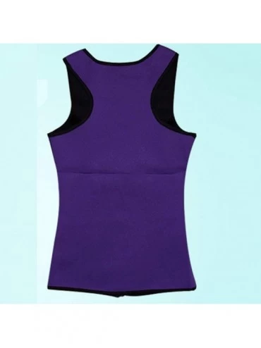 Shapewear Womens Shapewear Tummy Control Waist Trainer Corset Zipper Open Bra Slim Cincher Body Shaper Bodysuit - Purple - CY...