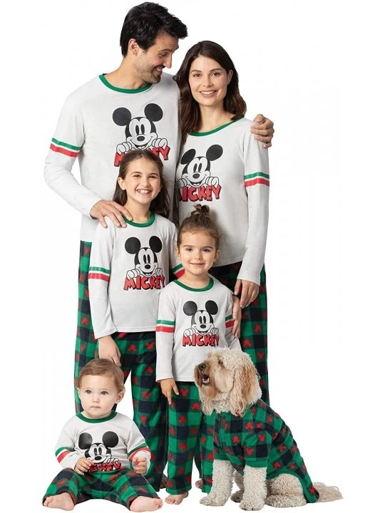 Sleep Sets Holiday Mickey Mouse Pajamas - Family Matching Christmas Pajamas Set - Dogs - C218O7MRILO $27.80